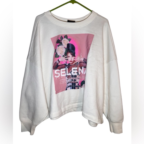 White Graphic Sweatshirt - Picture 1 of 4